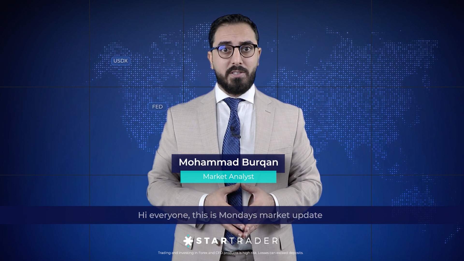 Monday's Market Update - market analyst Burqan delivering the news