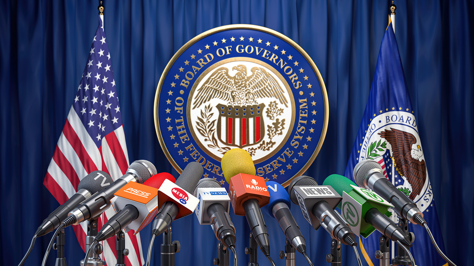 The Jackson Hole Symposium on August 2022 podium with mics