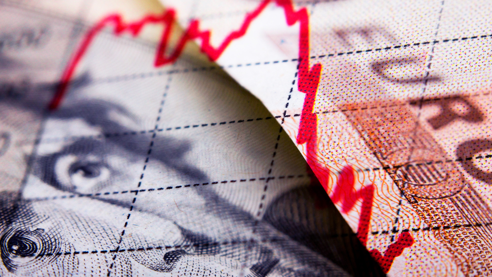 US dollar bill in falling market chart amid The Dollar Falls After a Failed Stabilization Attempt