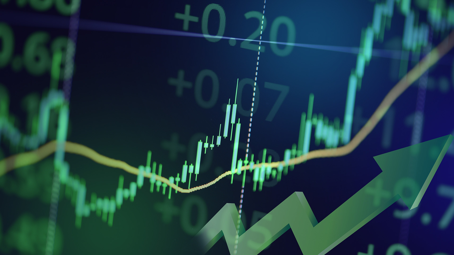 Stock market chart amid The Shares of Amazon and Apple Have Reached New Record Levels